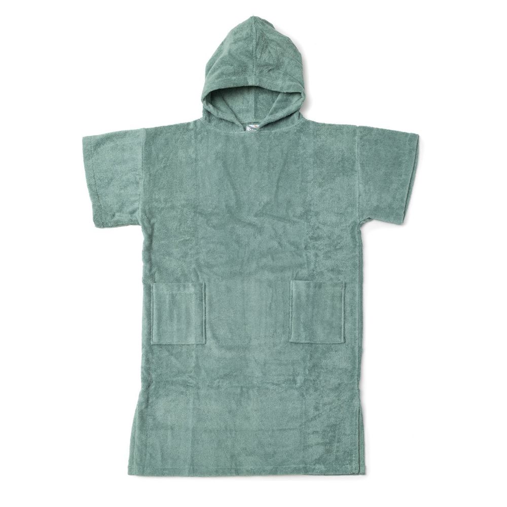 Apparel - 100% certified organic cotton terrycloth bath ponchos - Celadon - ATELIER DUNE