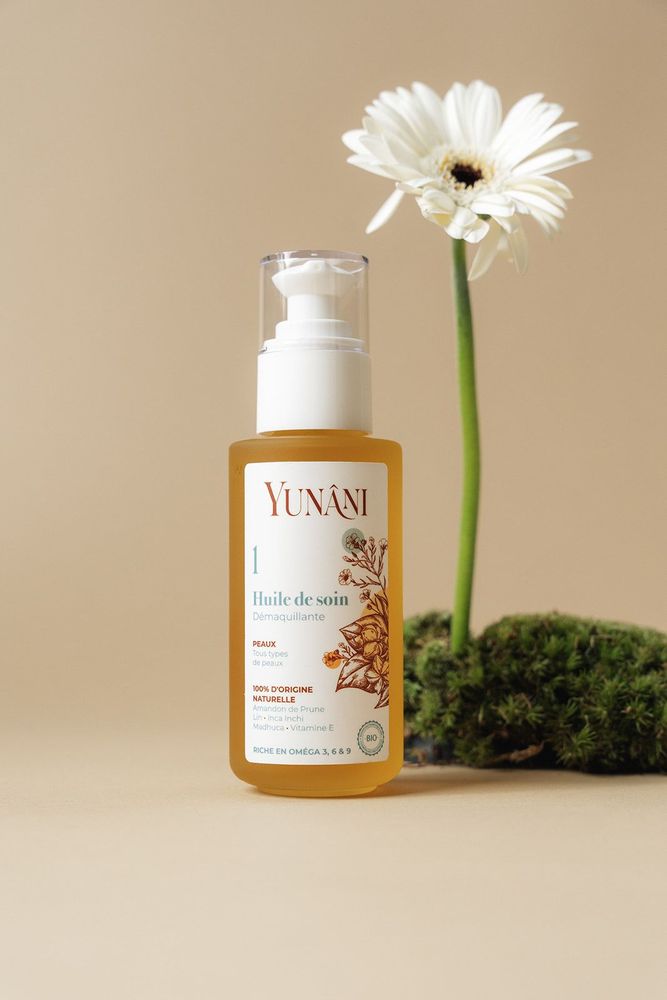 Cosmétiques - HUILE DE SOIN 2EN1 apaisante et démaquillante - YUNÂNI
