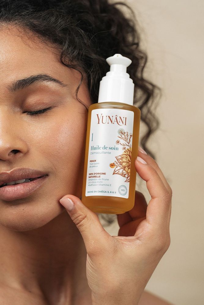 Cosmétiques - HUILE DE SOIN 2EN1 apaisante et démaquillante - YUNÂNI
