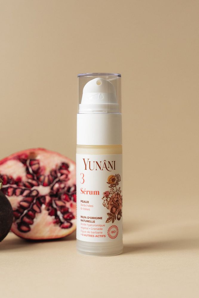 Cosmétiques - Sérum reliftant à l'acide hyaluronique végétal - YUNÂNI