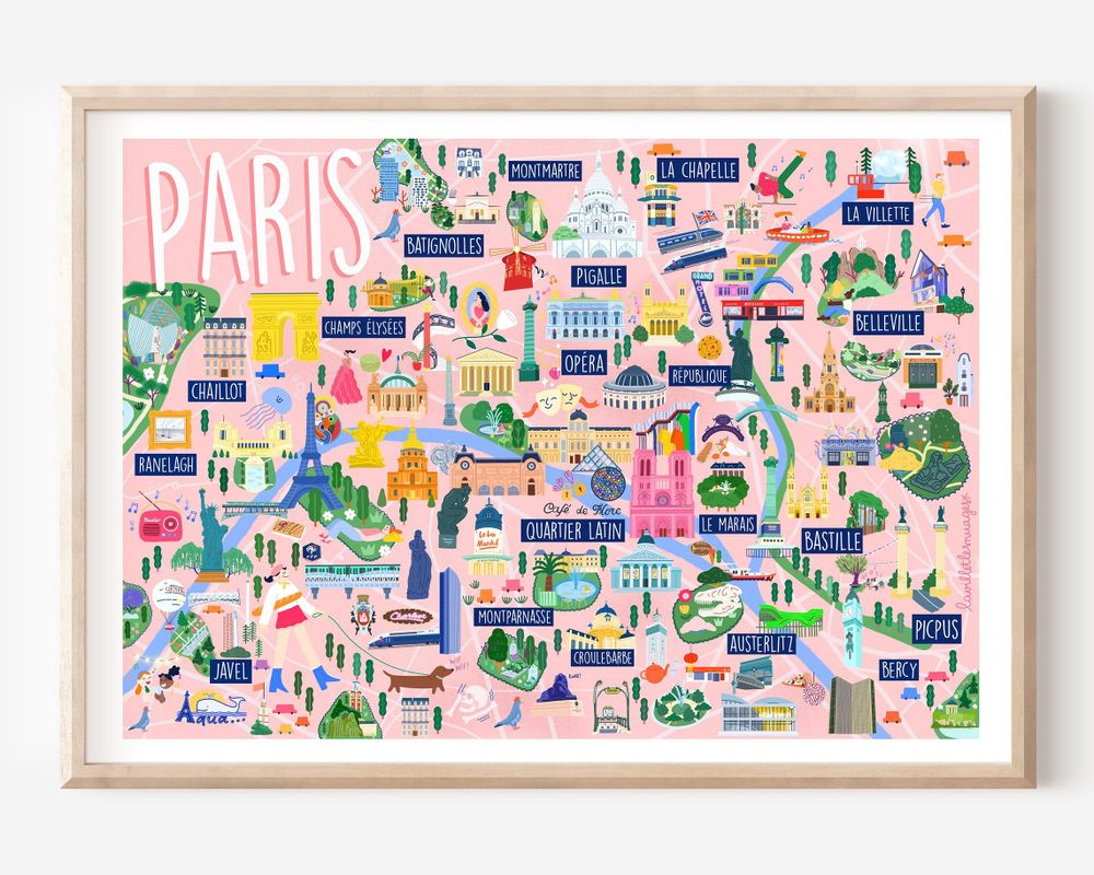Poster - Paris poster - LAVILLETLESNUAGES