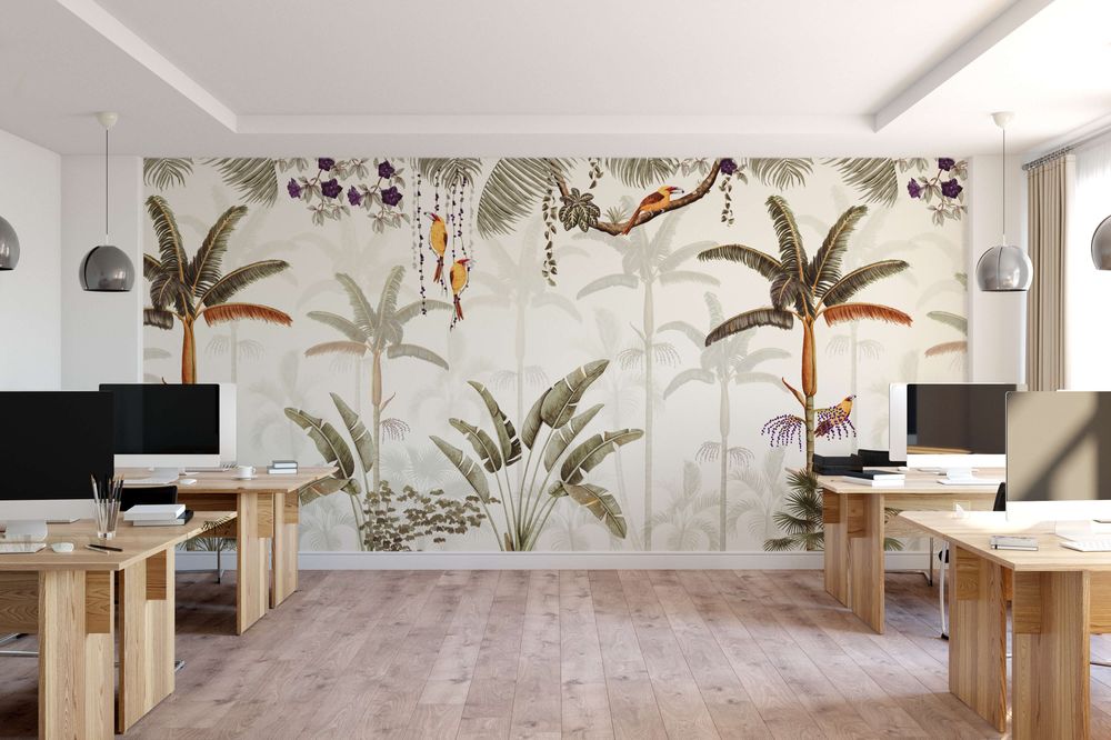 Papiers peints - Papier peint panoramique , paysage tropical et naturel Araçari - LA TOUCHE ORIGINALE