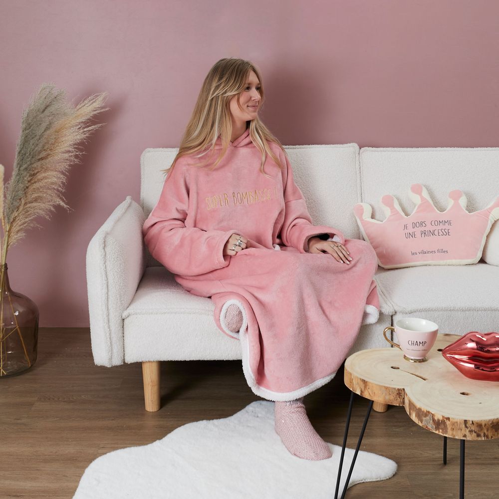 Plaids - SWEAT PLAID BOMBASSE ROSE - LA CHAISE LONGUE DIFFUSION/LE STUDIO
