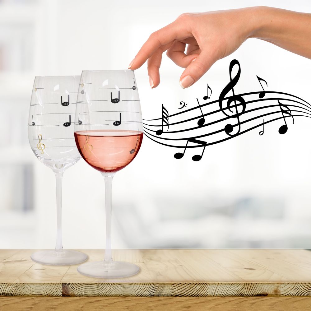 Accessoires pour le vin - COFFRET DE 2 VERRES MUSICAUX - LA CHAISE LONGUE DIFFUSION/LE STUDIO