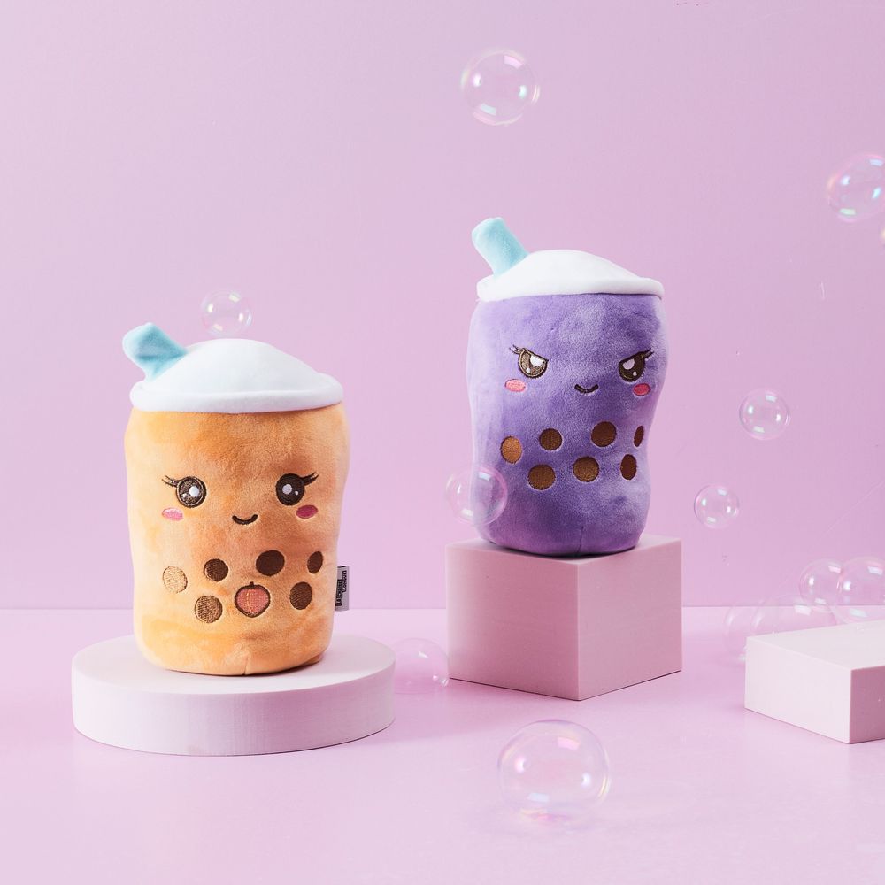 Soft toy - ASSORTED REVERSIBLE BUBBLE TEA PLUSH - LA CHAISE LONGUE DIFFUSION/LE STUDIO