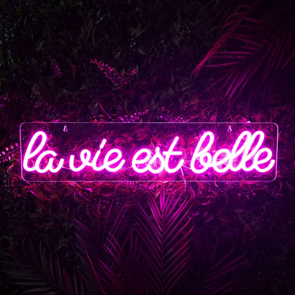 Design objects - NEON EFFECT LAMP LIFE IS BEAUTIFUL - LA CHAISE LONGUE DIFFUSION