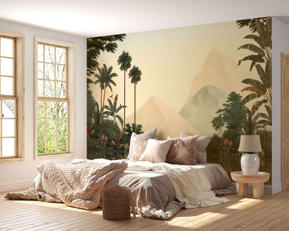 Other wall decoration - Lotus wallpaper - LA TOUCHE ORIGINALE