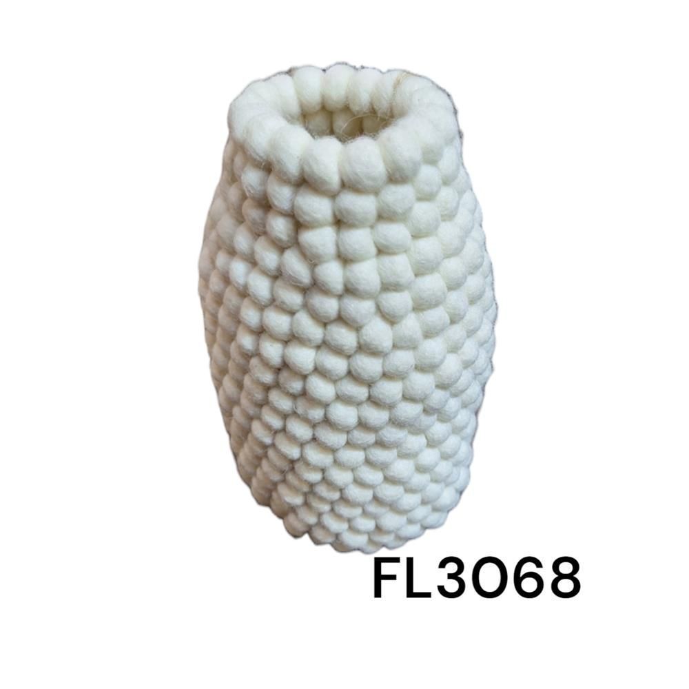 Floral decoration - Handmade white vase FL3068A - FELTGHAR - HANDMADE WITH LOVE