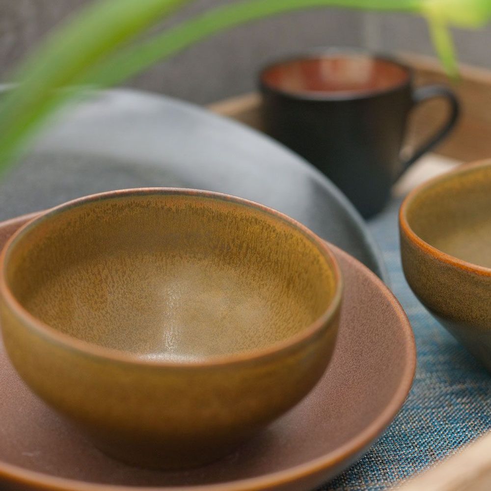 Everyday plates - bronze tones - SAPOTA LTD.