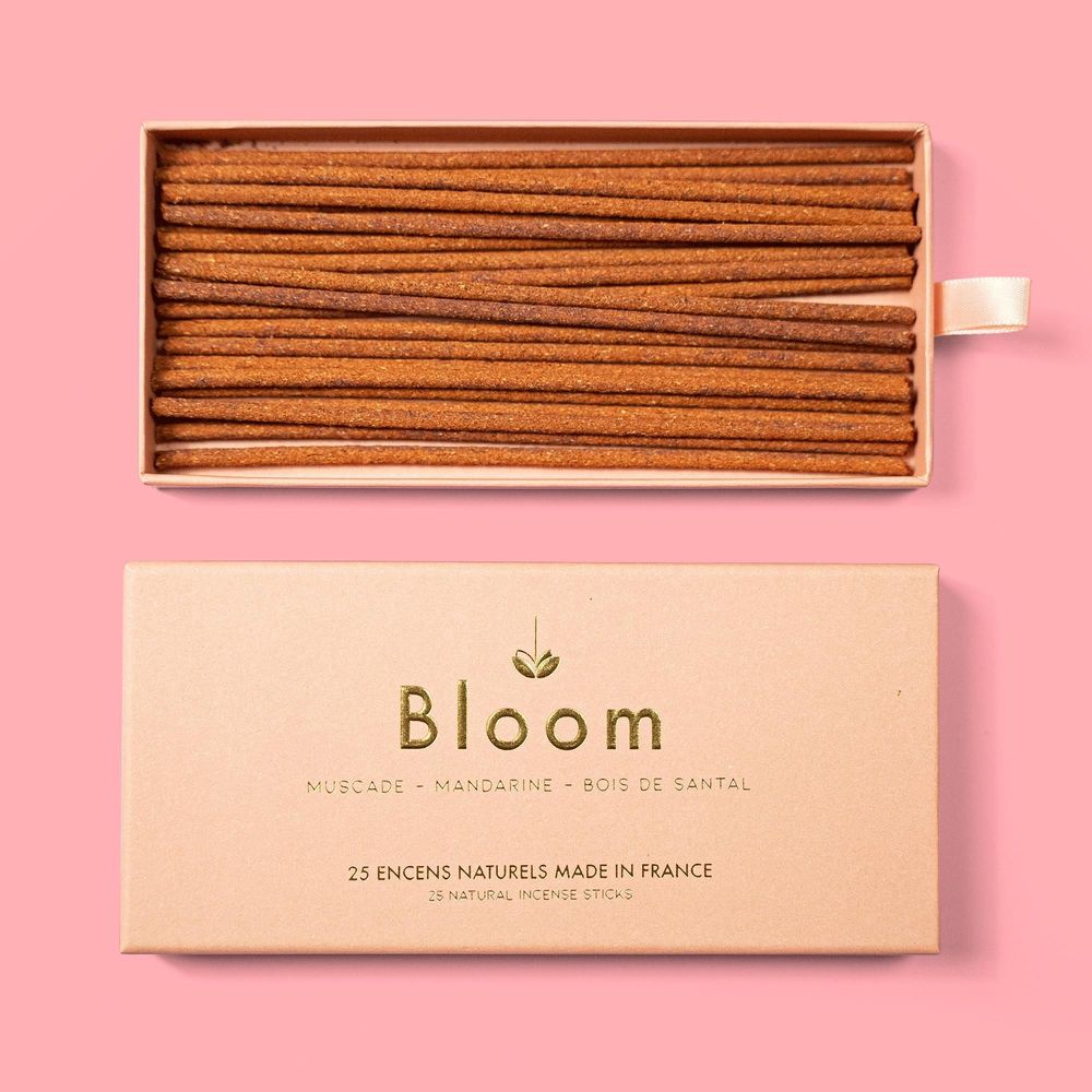Parfums d'intérieur - Coffret de 25 encens Bubble Shell : Bois de Santal - Muscade - Mandarine - BLOOM FRANCE