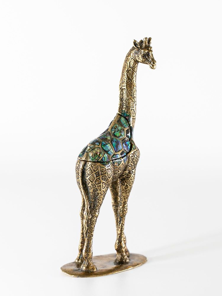 Caskets and boxes - Mother of Pearl Giraffe Box - WILD BY MOSAIC