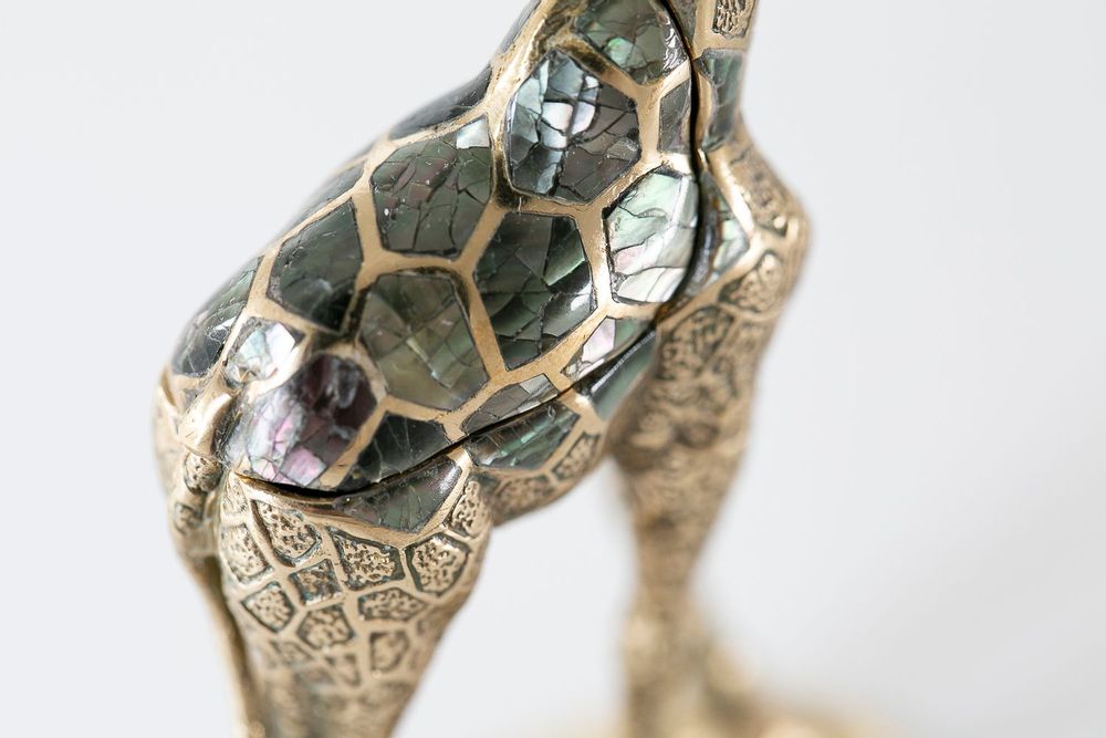 Caskets and boxes - Mother of Pearl Giraffe Box - WILD BY MOSAIC