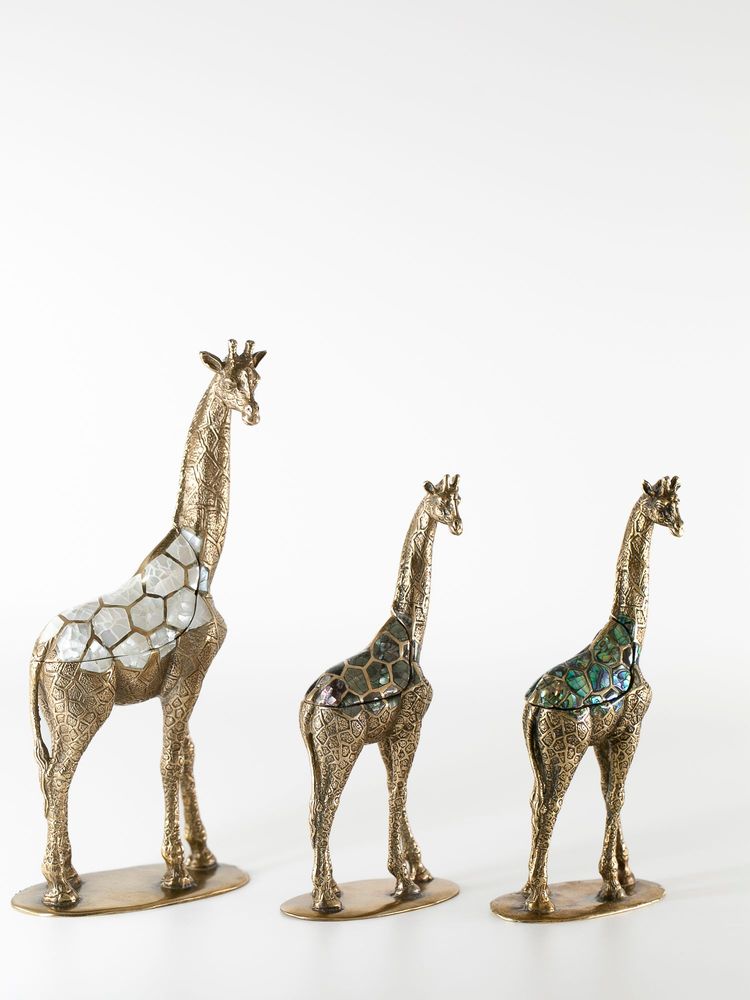 Caskets and boxes - Mother of Pearl Giraffe Box - WILD BY MOSAIC