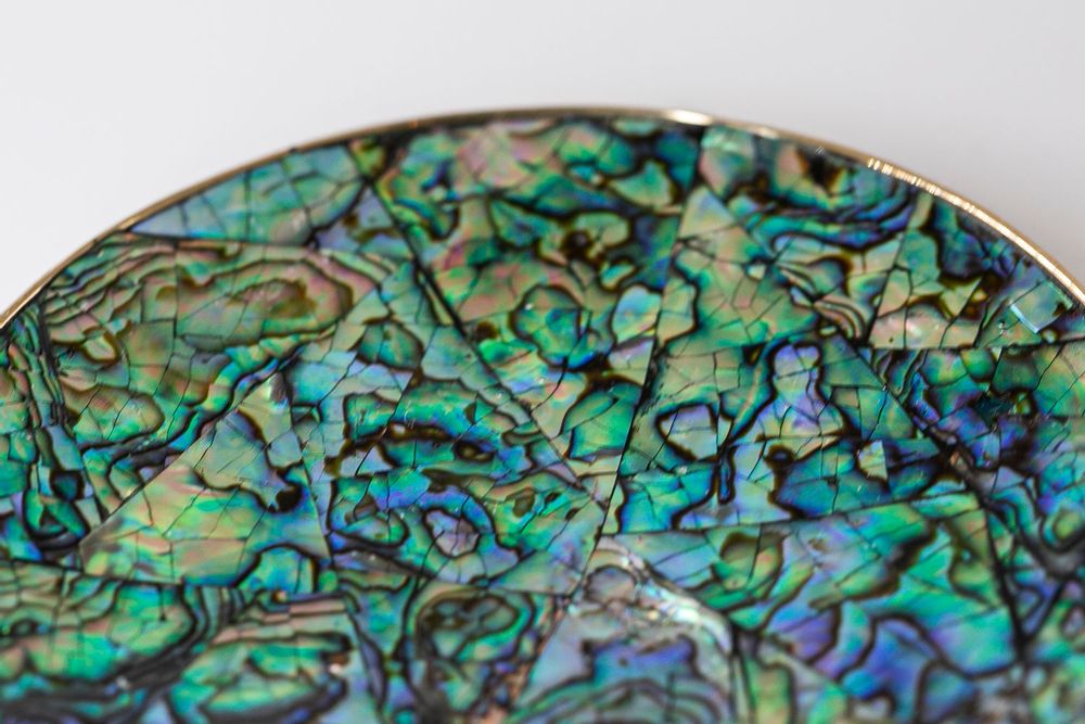 Decorative objects - Recycled brass & Mother of pearl Tray - WILD BY MOSAIC