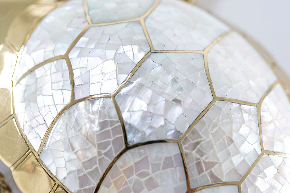 Decorative objects - Mother of Pearl Sea Turtle Box - WILD BY MOSAIC