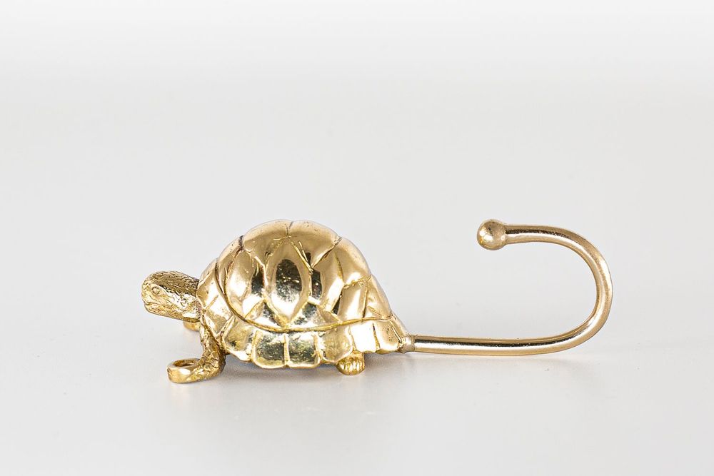 Decorative objects - Recycled brass turtle hook - WILD BY MOSAIC