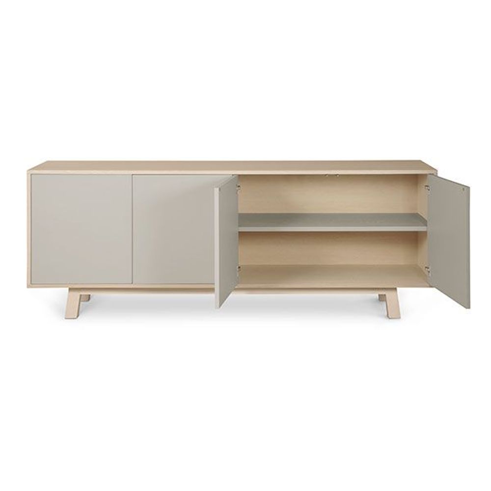 Sideboards - 4-door ash sideboard - L. 200 cm - MON PETIT MEUBLE FRANÇAIS