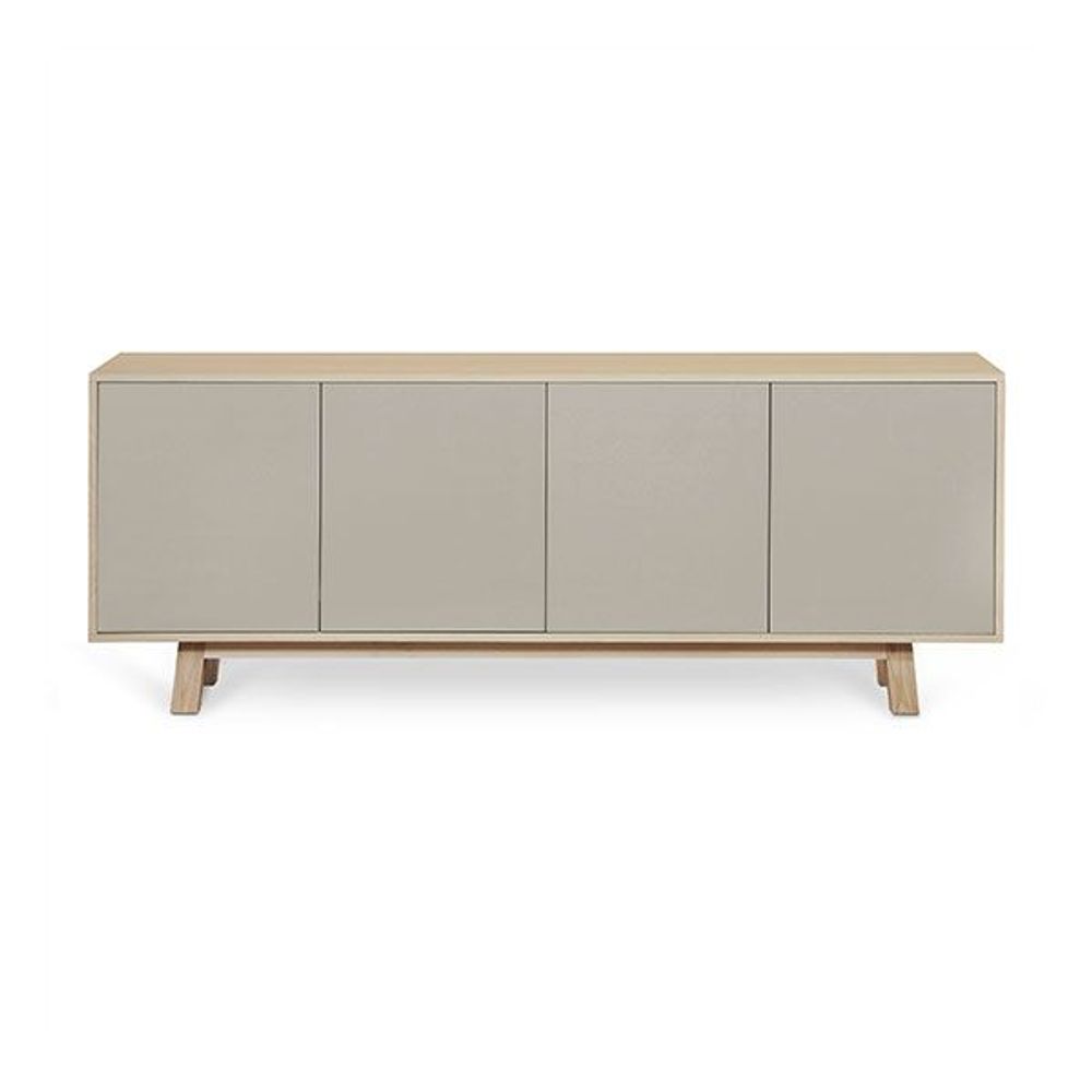 Sideboards - 4-door ash sideboard - L. 200 cm - MON PETIT MEUBLE FRANÇAIS