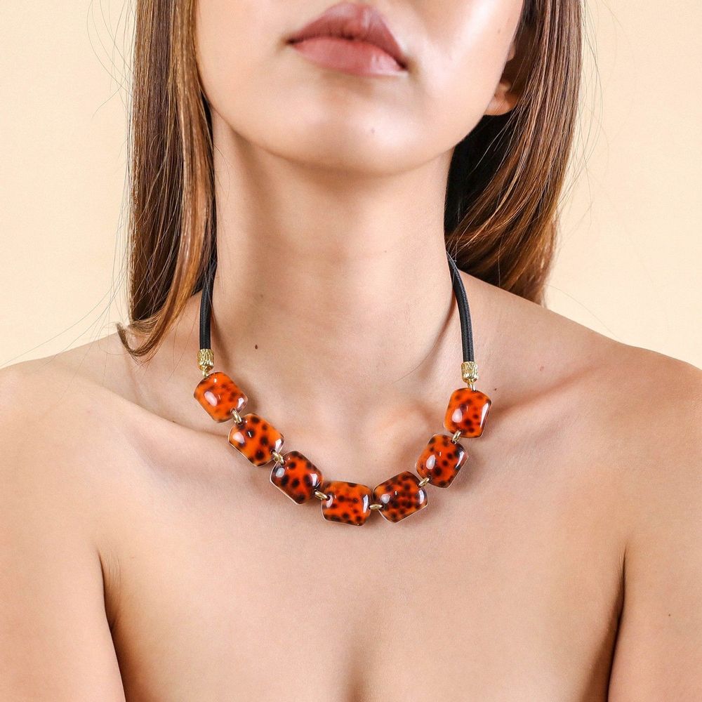 Bijoux - Collier court ajustable 7 éléments - Tigris - NATURE BIJOUX