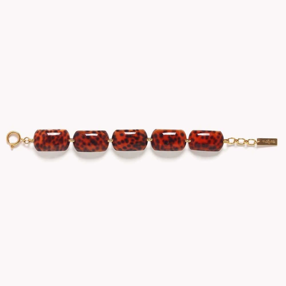 Bijoux - Bracelet ajustable 5 éléments cypraea tigris - Tigris - NATURE BIJOUX