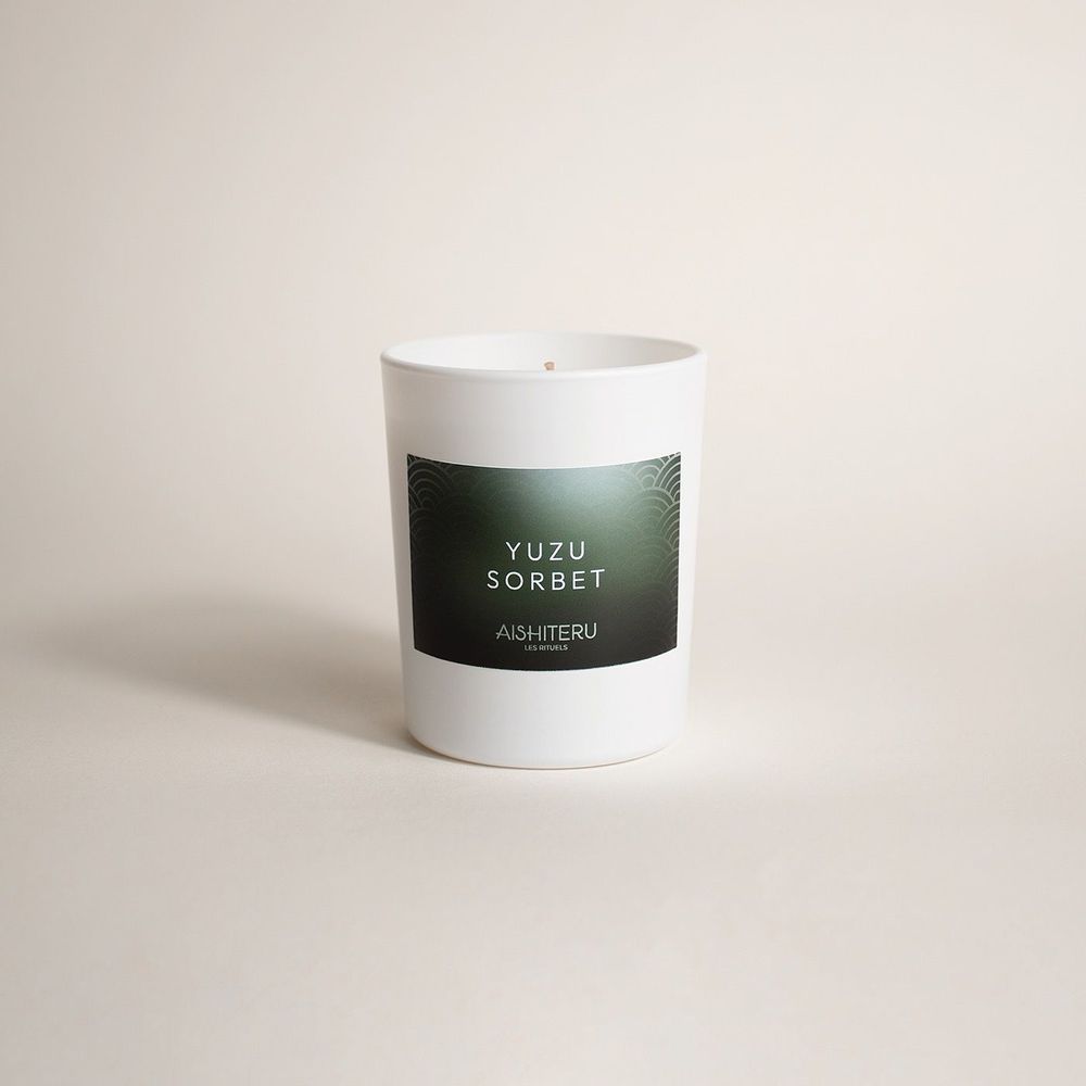 Candles - SCENTED CANDLE 100% PLANT-BASED - 75 G - YUZU SORBET - AISHITERU