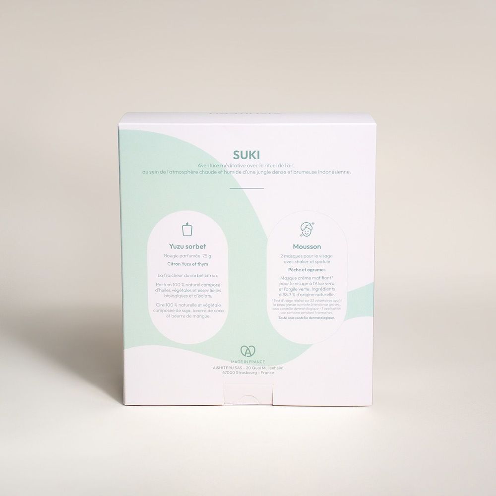 Beauty products - WELLNESS SET - SUKI - SCENTED CANDLE - MATTIFYING FACE MASK - AISHITERU