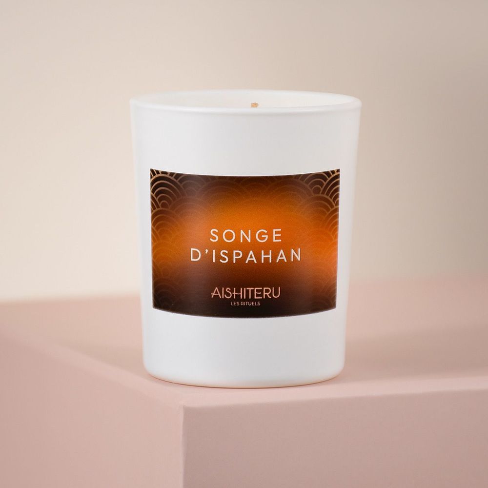 Decorative objects - SCENTED CANDLE 100% PLANT-BASED - 75 G - SONGE D’ISPAHAN - AISHITERU