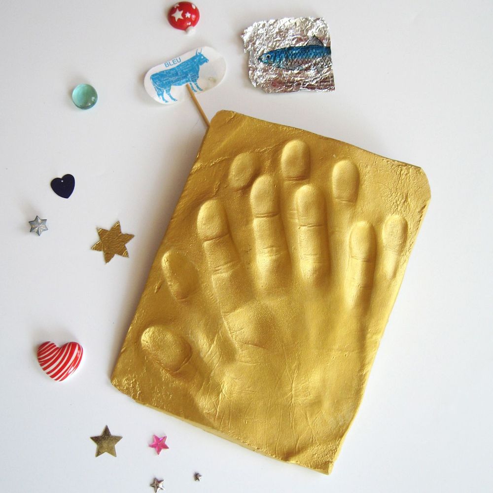 Autres décorations murales - KIT ARGILE AMOUREUX EMPREINTE : notre empreinte sur la terre ! - PATRICIA DORÉ