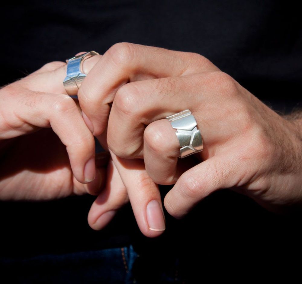 Bijoux - Bague en argent sterling A4 - VOMOVO-MEN´S JEWELRY