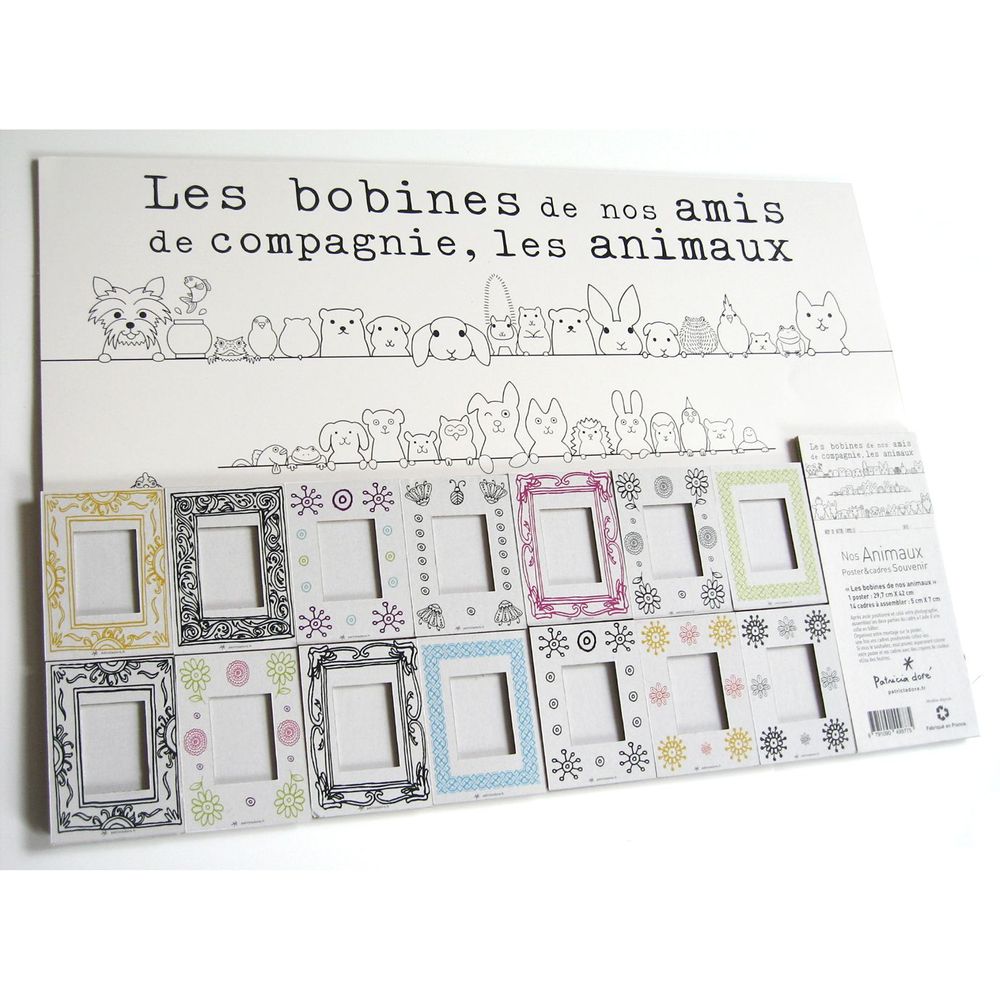 Autres décorations murales - POSTER&CADRES SOUVENIR : Les bobines de amis de compagnies les animaux - PATRICIA DORÉ