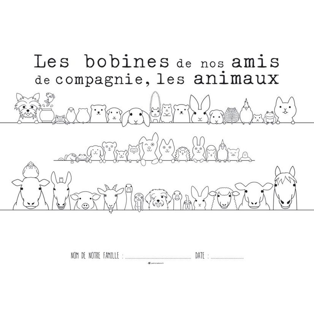 Autres décorations murales - POSTER&CADRES SOUVENIR : Les bobines de amis de compagnies les animaux - PATRICIA DORÉ