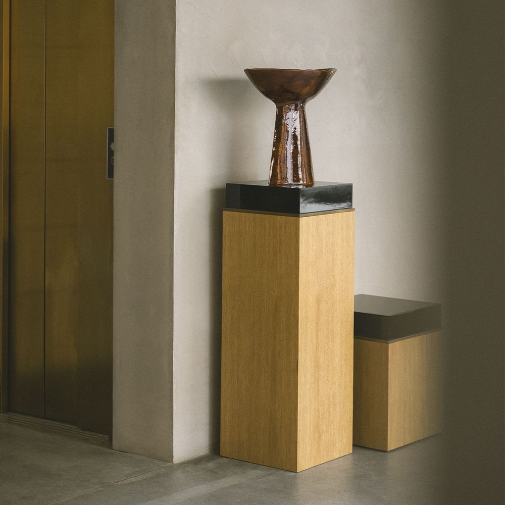 Tables de jeux - Block Table d'appoint en Chêne Cérusé - DUISTT