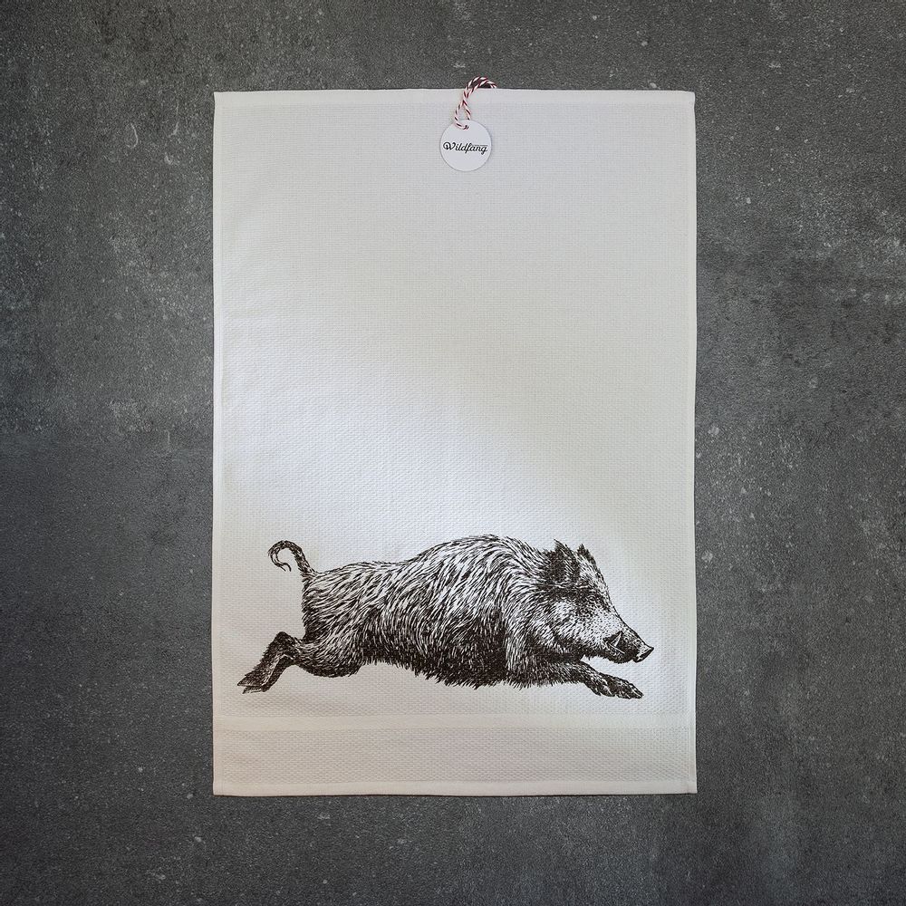 Kitchen linens - Kitchen Towel Frottee WILD BOAR - WILDFANG BY KARINA KRUMBACH ®