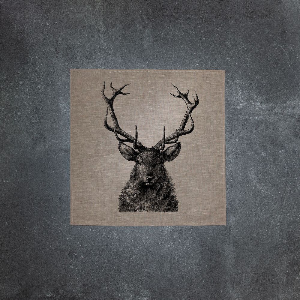 Napkins - Napkin Halflinen STAG - WILDFANG BY KARINA KRUMBACH ®