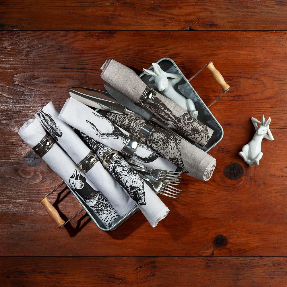 Napkins - Napkin Halflinen STAG - WILDFANG BY KARINA KRUMBACH ®