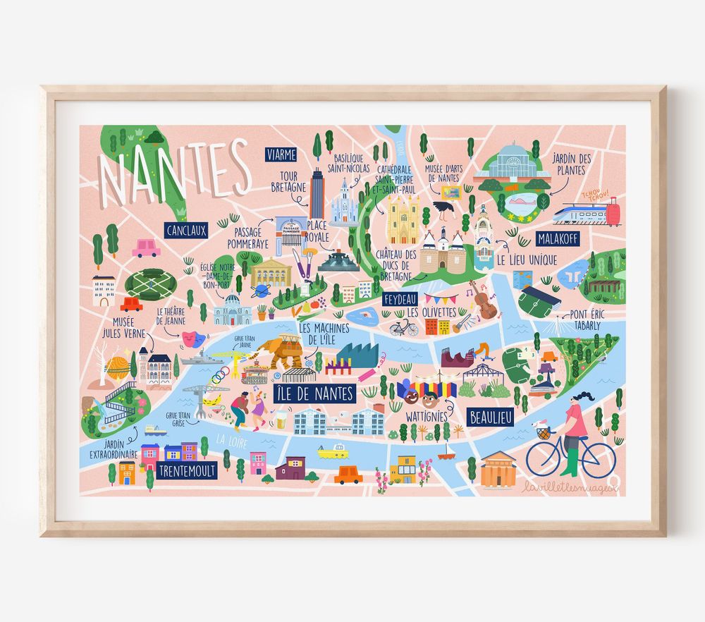Poster - Nantes poster - LAVILLETLESNUAGES