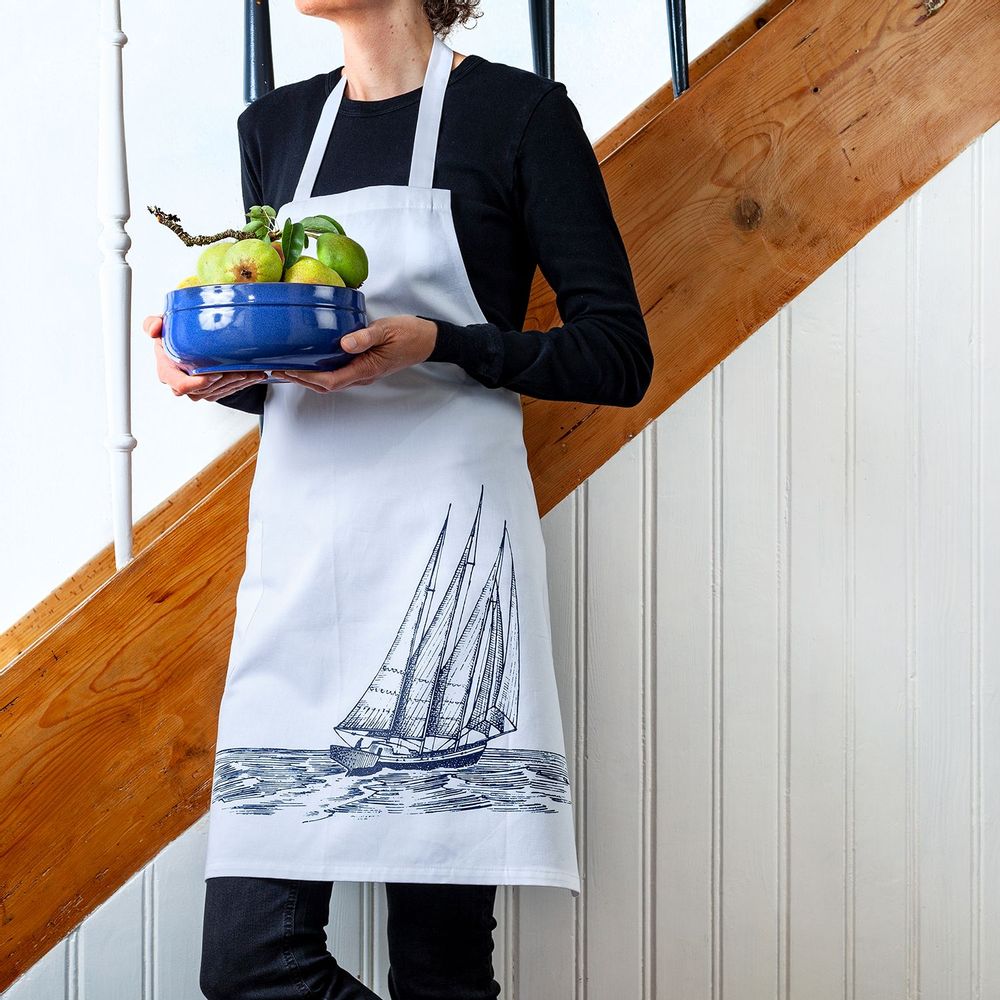 Kitchen linens - Apron SAILING YACHT - WILDFANG BY KARINA KRUMBACH ®