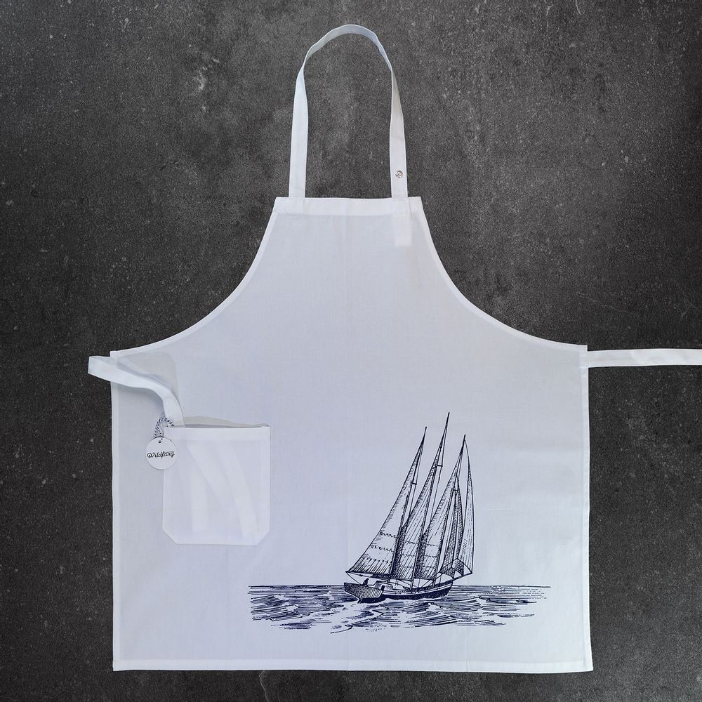 Kitchen linens - Apron SAILING YACHT - WILDFANG BY KARINA KRUMBACH ®