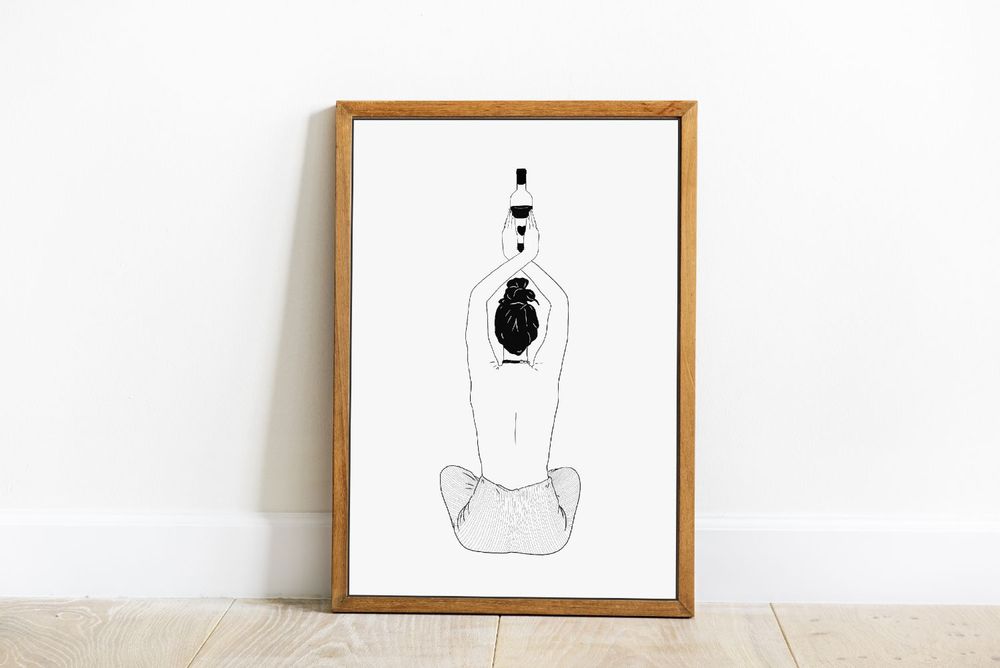 Affiches - Affiche Yoga - Vin-Yasa - PRINCESSE GARAGE