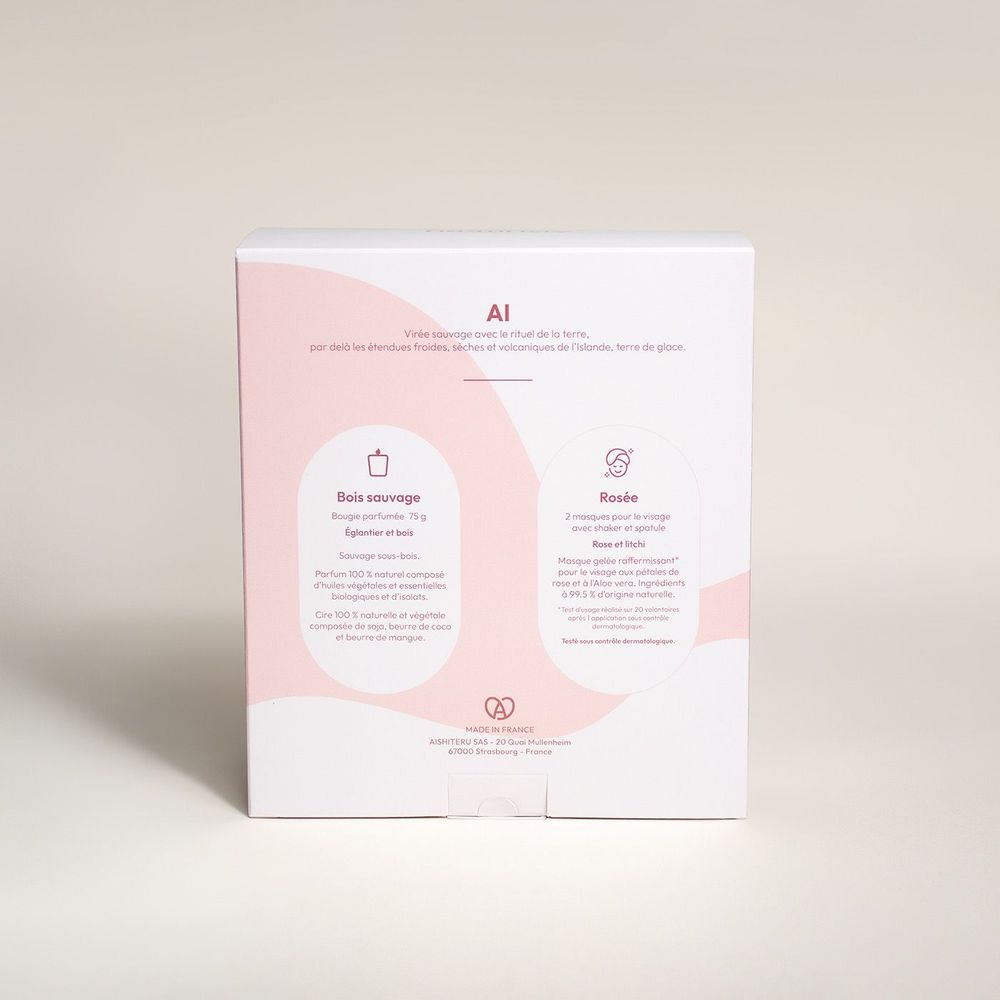 Beauty products - WELLNESS SET - AI - SCENTED CANDLE - FIRMING FACE MASK - AISHITERU