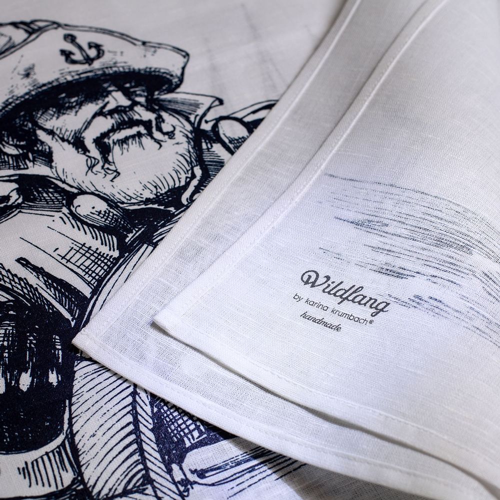 Dish towels - Tea Towel Halflinen LIGHTHOUSE - WILDFANG BY KARINA KRUMBACH ®