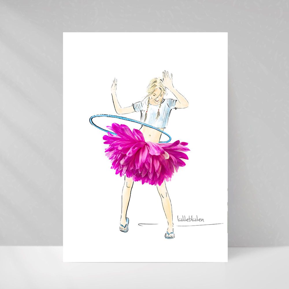Papeterie - Carte avec enveloppe | Hula Hoop - LUETTEBLUETEN