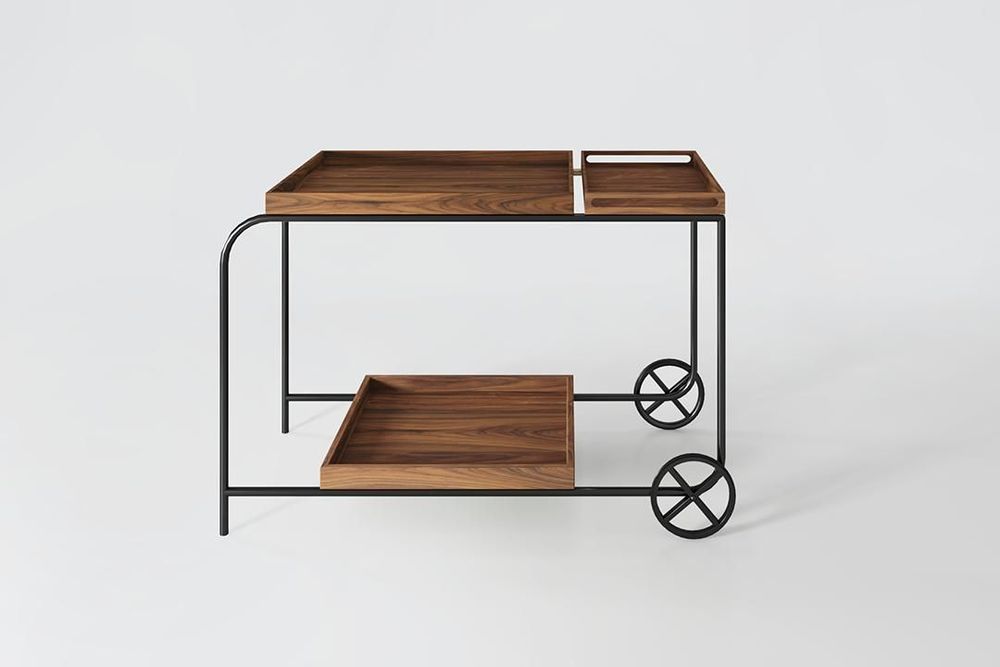 Trolleys - "PEDRO" BAR CART / BEVERAGE SIDEBOARD - ALESSANDRA DELGADO DESIGN