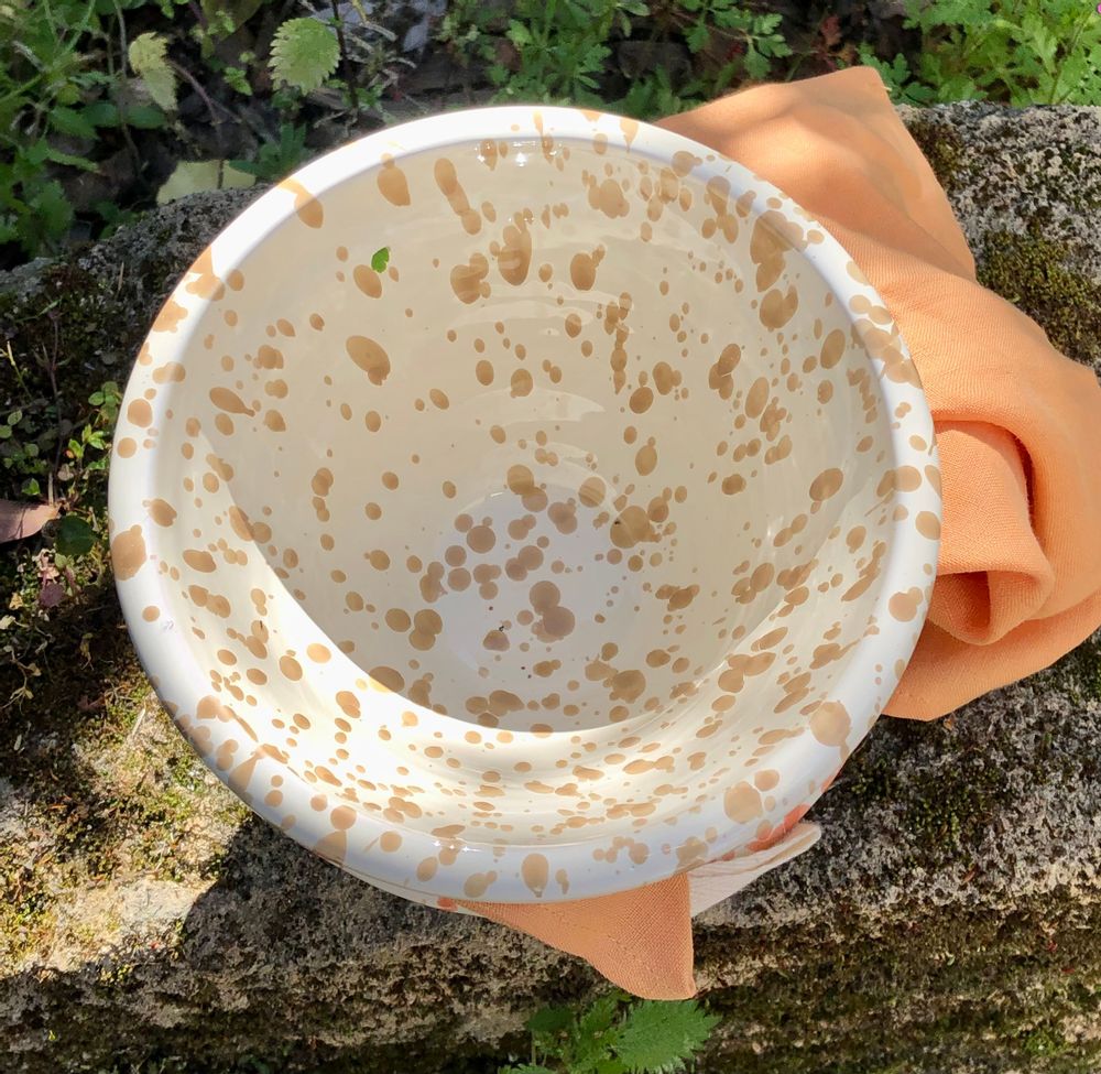 Objets design - Saladier en céramique - Catino cm. 22 cm - Splashed Line - LOLIVA FOOD MOOD