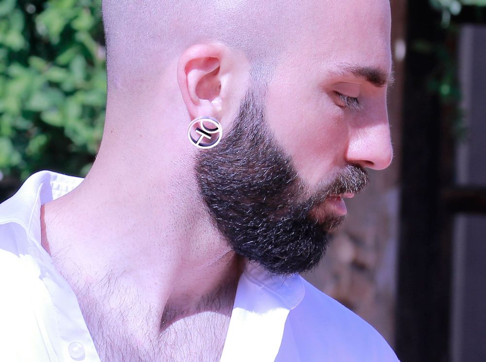 Jewelry - Rorschach test 1 earring - VOMOVO-MEN´S JEWELRY