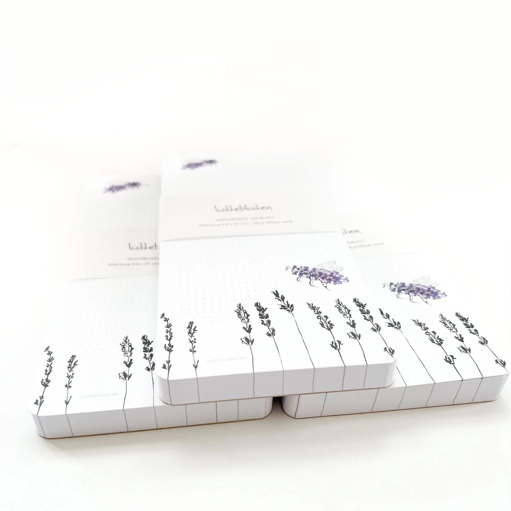 Papeterie - Bloc-notes | Abeille lavande - LUETTEBLUETEN