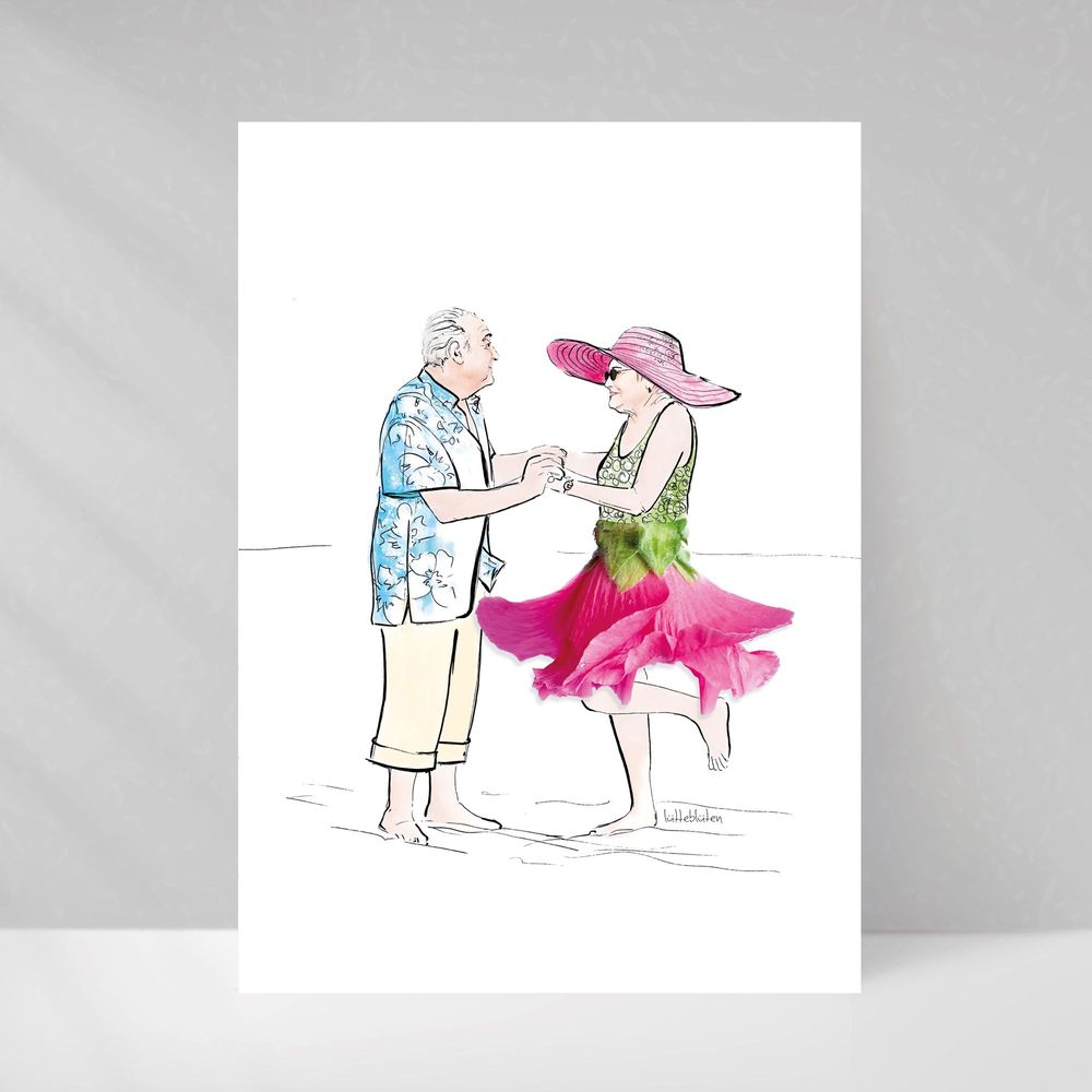 Papeterie - Carte avec enveloppe | Anniversaire de mariage en or - LUETTEBLUETEN