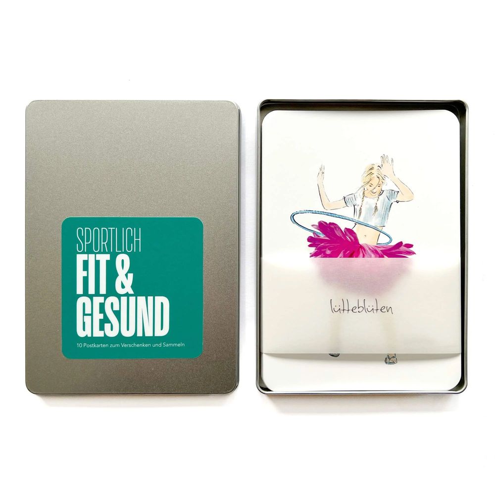 Cadeaux - Ensemble de cartes | 10 cartes en forme et en bonne santé - LUETTEBLUETEN