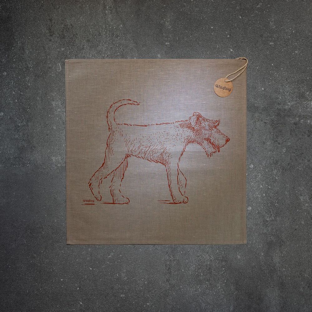 Serviettes - Serviette Demi-Lin TERRIER - WILDFANG BY KARINA KRUMBACH ®