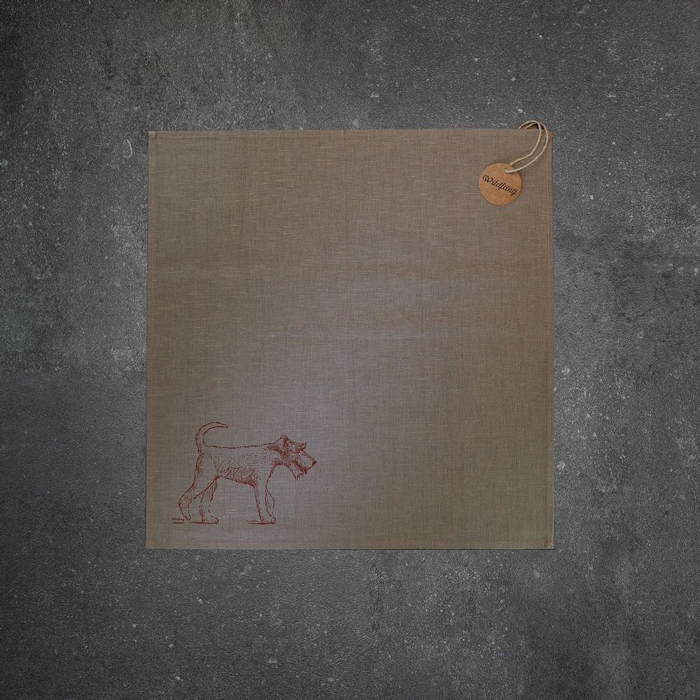 Serviettes - Serviette Demi-Lin TERRIER - WILDFANG BY KARINA KRUMBACH ®